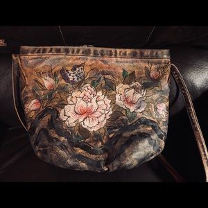 Hand Painted Leather Purse